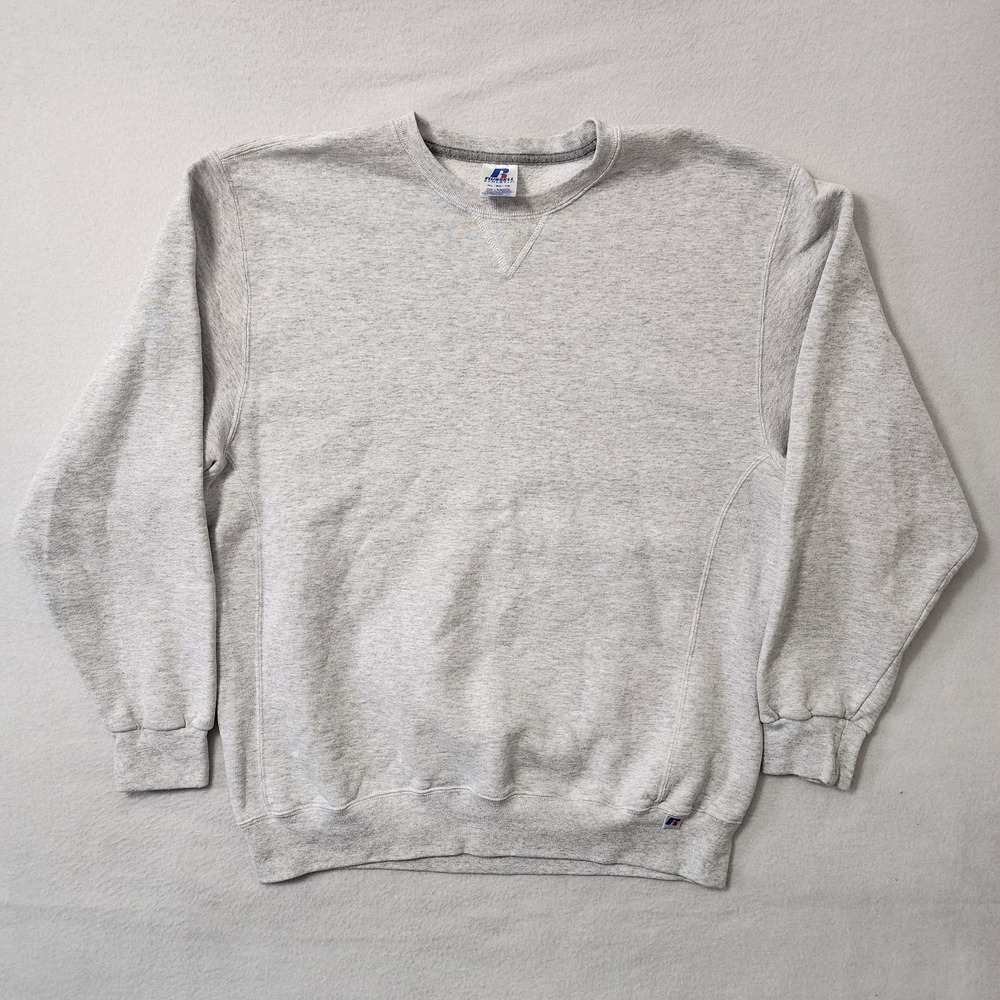 Vintage Y2k Russell Athletic Sweater Mens XL Gray Crewneck Skater Grunge